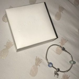 Authentic Pandora Bracelet w/ 3 Charms
